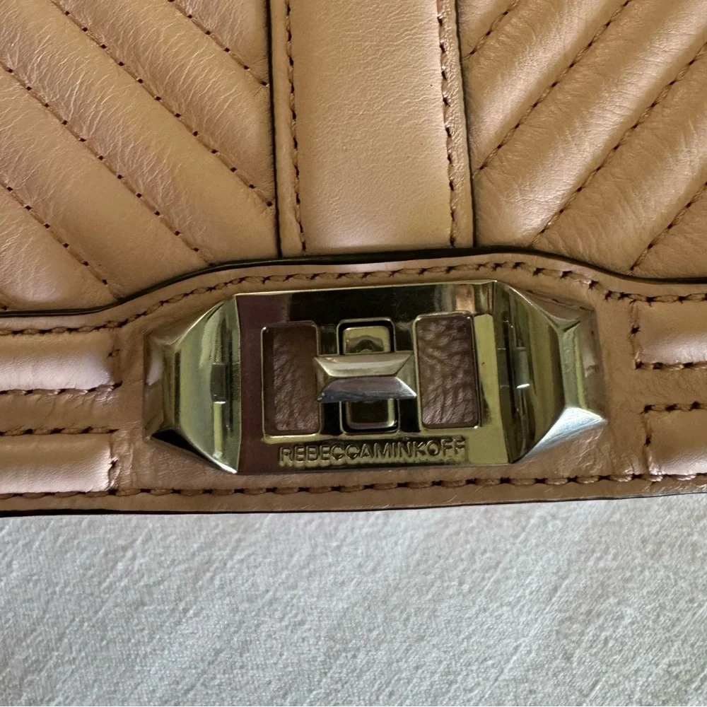 Rebecca Minkoff Chevron Love Crossbody Bag Vintage Pink